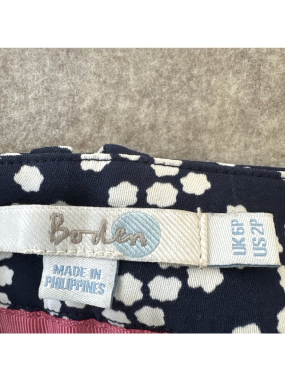 Boden Nancy Culottes Womens 2P Navy Floral High Waist Cropped‎ - Picture 4 of 13